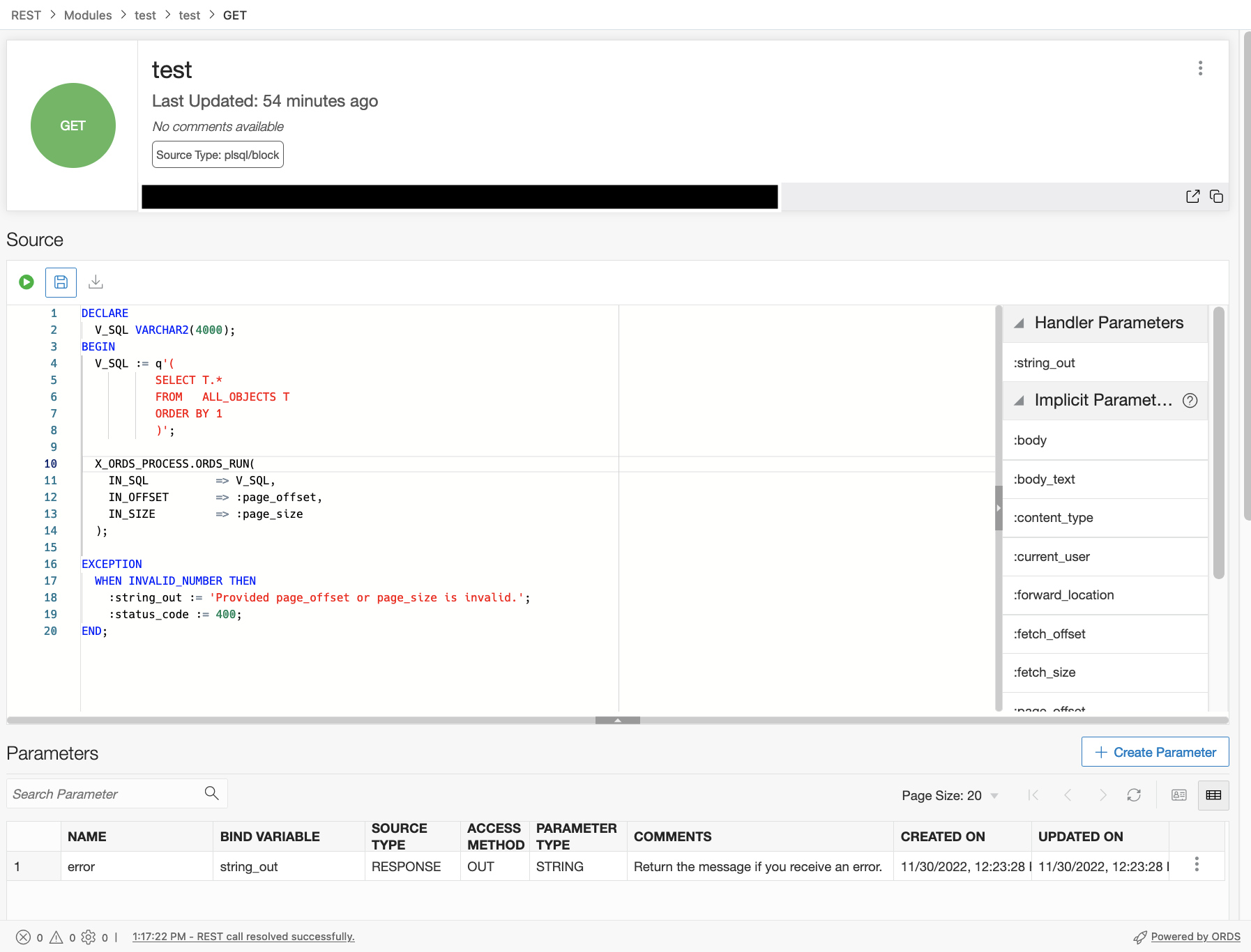 ORDS Pagination With PL SQL Source Type DBA Rodrigo Jorge Oracle 